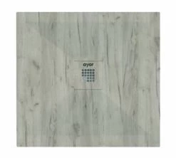 Receveur NATURO - Découpable - 90x90cm - Résine - Bois - Extra-plat