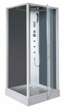 Cabine De Douche Hydromassante Niky Grise 90x90cm<<