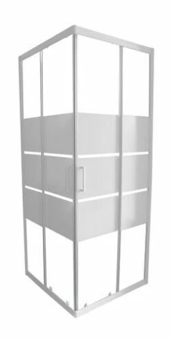 Paroi De Douche Accès D’angle Coulissant Missi 4mm 70cm Blanc - Prix Net Livré Chez Vous -