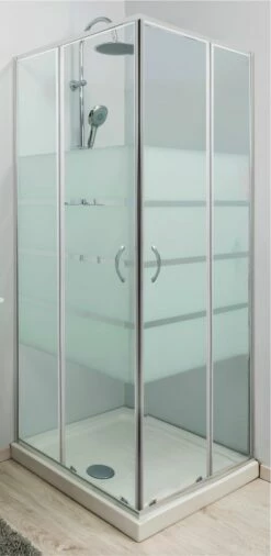 Paroi De Douche Angle Coulissant Lucy 5mm 80 Cm Alu - Prix Net Livré Chez Vous -