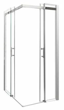 Paroi De Douche Angle D’accée épurée SIMI 8mm 90 X 90 Cm Chromé - Prix Net Livré Chez Vous -