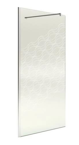 Paroi De Douche Fixe Onda 8mm Sérigraphie 120 Cm Chromé - Prix Net Livré Chez Vous - 3 Paroi De Douche Fixe Onda 8mm Sérigraphie 120 Cm Chromé - Prix Net Livré Chez Vous -