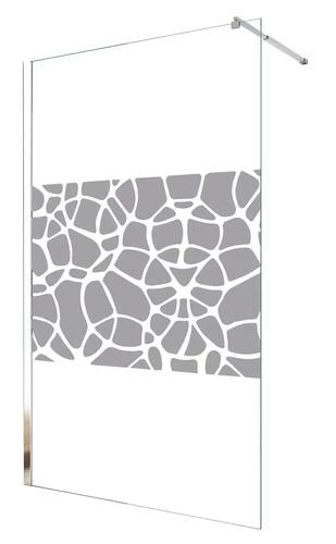 Paroi De Douche Fixe Alea 10mm Sérigraphie 90 Cm Chromé - Prix Net Livré Chez Vous - 3 Paroi De Douche Fixe Alea 10mm Sérigraphie 90 Cm Chromé - Prix Net Livré Chez Vous -