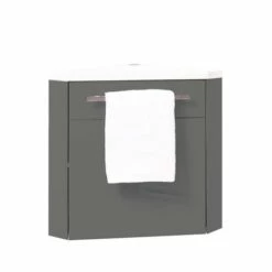 Lave Mains D’angle NINO Gris Largeur 44 Cm à Suspendre - Prix Net Livré Chez Vous -<<