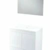 Meuble Lavabo LANCELO Blanc Largeur 80cm à Poser - Prix Net Livré Chez Vous - 1 Meuble Lavabo LANCELO Blanc Largeur 80cm à Poser - Prix Net Livré Chez Vous - -Accueil Salle De Bain Vente aqua265a