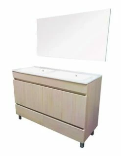 Meuble Lavabo LANCELO Crème Largeur 120cm à Poser - Prix Net Livré Chez Vous -