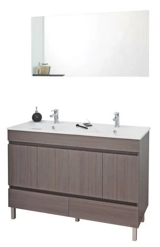 Meuble Lavabo LANCELO Gris Foncé Largeur 120cm à Poser - Prix Net Livré Chez Vous - 3 Meuble Lavabo LANCELO Gris Foncé Largeur 120cm à Poser - Prix Net Livré Chez Vous -