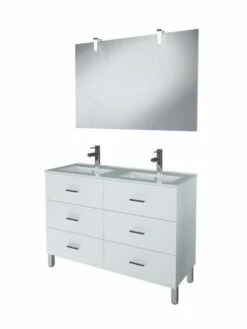 Meuble Lavabo MONTECARLO Blanc Largeur 120cm à Poser - Prix Net Livré Chez Vous -<<<