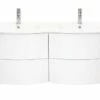 Meuble Lavabo RONY Blanc Largeur 120cm à Suspendre - Prix Net Livré Chez Vous - 2 Meuble Lavabo RONY Blanc Largeur 120cm à Suspendre - Prix Net Livré Chez Vous - -Accueil Salle De Bain Vente aqua303a