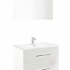 Meuble Lavabo TANATH Blanc Largeur 60cm à Suspendre - Prix Net Livré Chez Vous - -Accueil Salle De Bain Vente aqua316a