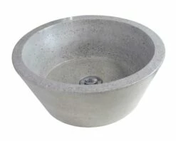 Vasque BLOOM Gris Ciment Ø40x15 Terrazzo<