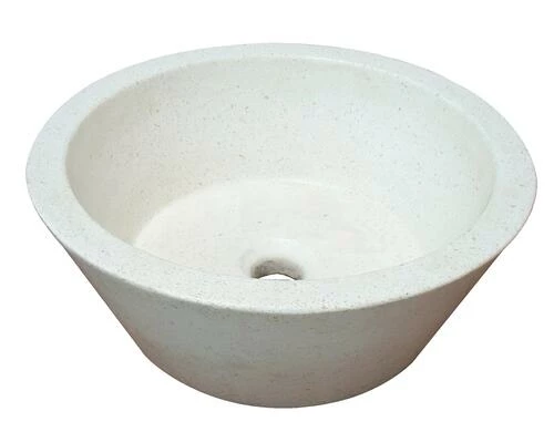 Vasque BLOOM Pierre - Crème Ø40x15 Terrazzo 3 Vasque BLOOM Pierre - Crème Ø40x15 Terrazzo