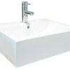 Vasque CUBIC Blanc Largeur 52x41,5cm Céramique à Poser -Accueil Salle De Bain Vente aqua363a