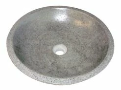 Vasque PETRA Gris Ciment Ø40x13 En Terrazzo à Poser