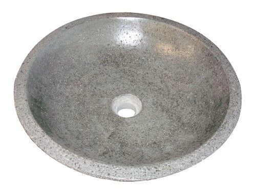 Vasque PETRA Gris Ciment Ø40x13 En Terrazzo à Poser 3 Vasque PETRA Gris Ciment Ø40x13 En Terrazzo à Poser