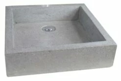 Vasque TIMBRE Gris Ciment 40x40cm à Poser