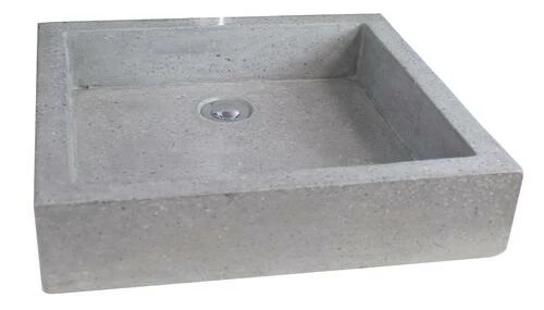 Vasque TIMBRE Gris Ciment 60x40cm à Poser 3 Vasque TIMBRE Gris Ciment 60x40cm à Poser