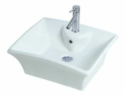 Vasque VESUVE En Céramique Blanche 48x40cm à Poser