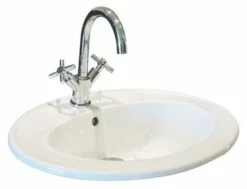 Vasque ZOE En Céramique Blanche 55x45cm à Encastrer