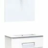 MBLE LOVA LAQUE 80CM BLANC FSC -Accueil Salle De Bain Vente aqua432