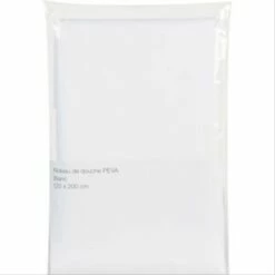 Rideau De Douche PVC Blanc 180x200 12 œillets