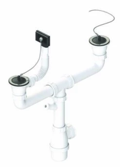 Ensemble Avec 2 Bondes A Bouchon Et Trop Plein Lateral