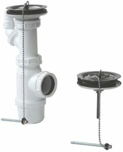 Ensemble En Plastique Blanc Pour évier Grès Orifice ø 60 Mm