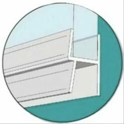 Baguette PVC Pour Bas De Porte De Douche, Joint Double Lèvre 1m