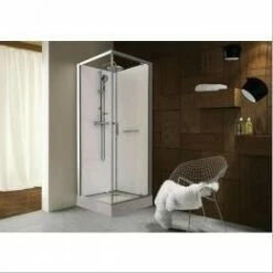 Cabine De Douche Carrée 90x90 Kara Leda Porte Pivotante