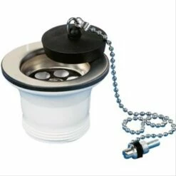 Bonde à Bouchon Plastique Pour Evier Inox D50