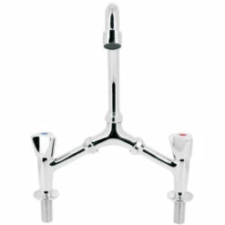 Mélangeur De Rénovation évier 2 Trous - Bec Col De Cygne- Queues De 45mm