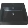 Vasque à Poser En Résine Noire RAISSA -Accueil Salle De Bain Vente paqua008