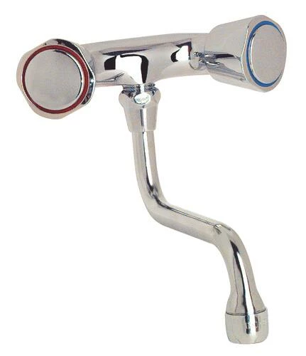 Robinet Mélangeur D’évier Mural Chrome - Entraxe Spécial 110mm 3 Robinet Mélangeur D’évier Mural Chrome - Entraxe Spécial 110mm