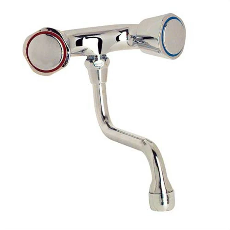 Robinet Mélangeur D’évier Mural Chrome - Entraxe Spécial 130mm 3 Robinet Mélangeur D’évier Mural Chrome - Entraxe Spécial 130mm