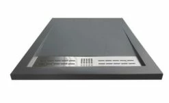 Receveur De Douche Résine De Synthèse Kori Gris Anthracite 90x90 - Elmer