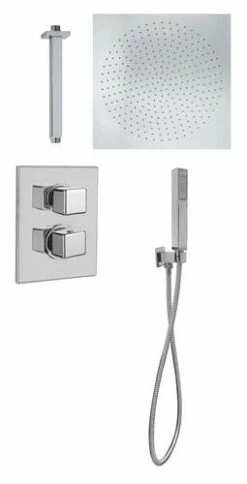 Ensemble Douche à Encastrer Thermostatique Therm Kubick P-Pro 200x200mm