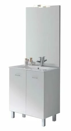 Meuble NEW YORK Sur Pieds 60cm Blanc - BATHROOM THERAPY