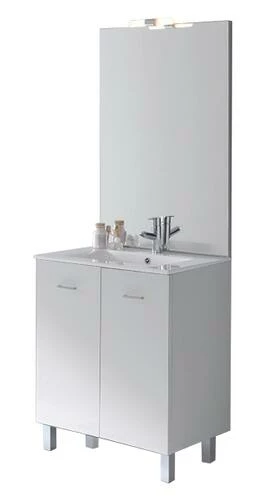 Meuble NEW YORK Sur Pieds 60cm Blanc - BATHROOM THERAPY 3 Meuble NEW YORK Sur Pieds 60cm Blanc - BATHROOM THERAPY