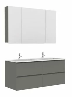MAX Meuble 120cm GRIS BRILLANT