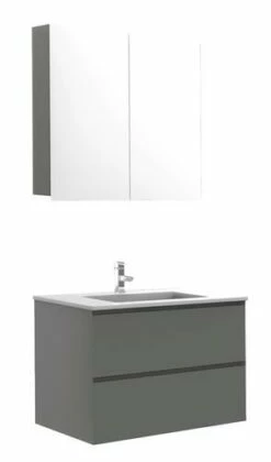 MAX Meuble 80cm GRIS BRILLANT