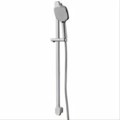 Ensemble Douche Cube Chromé L=700mm, Flexible 1,5m, Curseur Réglable